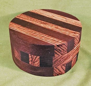 Bowl #472 - Peruvian Walnut & Zebrawood Crisscross Bowl Blank ~ 6" x 3" ~ $37.99, Two only $36.99